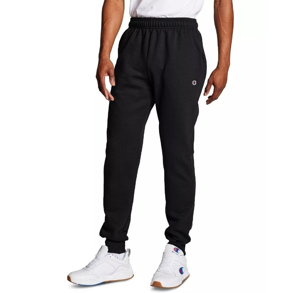 Champion Men's Black Sweatpants joggers Size L comfortable warm winter fall gym